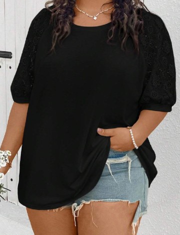 Tricou SHEIN CURVE, negru