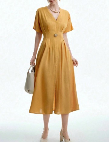 Rochie medie SHEIN, portocaliu