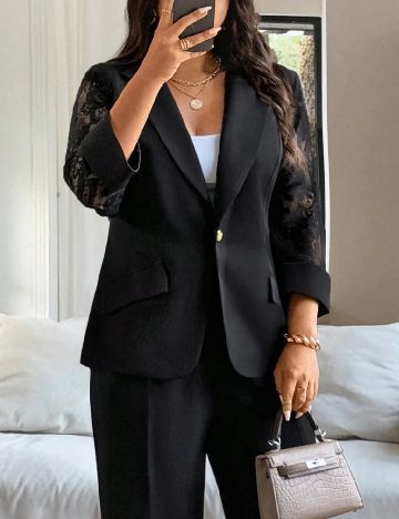 Sacou SHEIN CURVE, negru