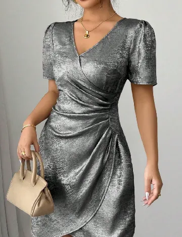 Rochie scurta SHEIN, argintiu
