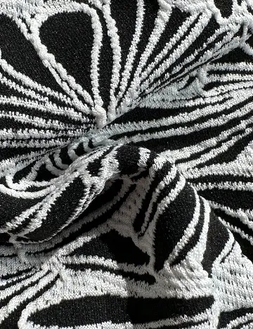 Costum de baie SHEIN, negru/alb