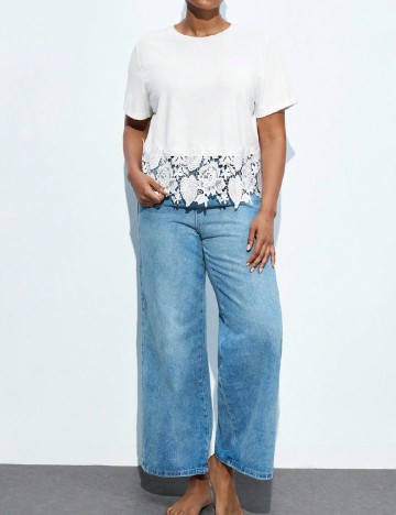 Tricou SHEIN CURVE, alb