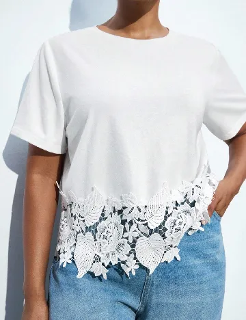 Tricou SHEIN CURVE, alb