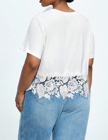 Tricou SHEIN CURVE, alb