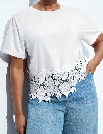 Tricou SHEIN CURVE, alb