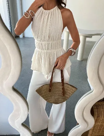 Top SHEIN, ecru
