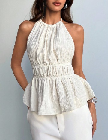 Top SHEIN, ecru