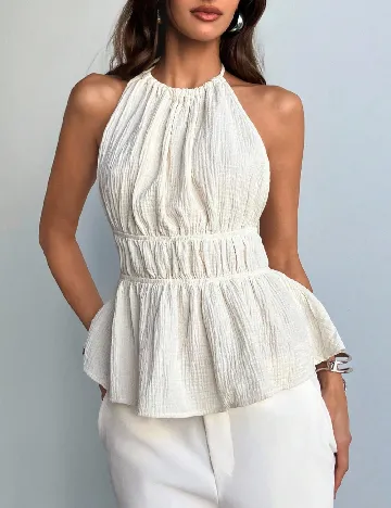 Top SHEIN, ecru