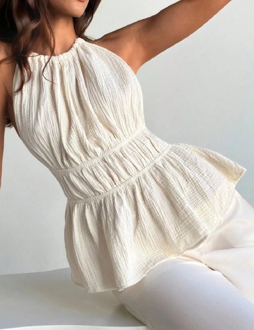 Top SHEIN, ecru