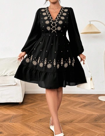 Rochie scurta SHEIN CURVE, negru