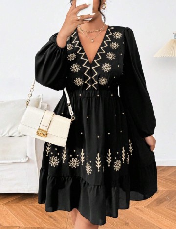 Rochie scurta SHEIN CURVE, negru