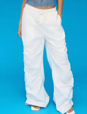 Pantaloni Courez, alb