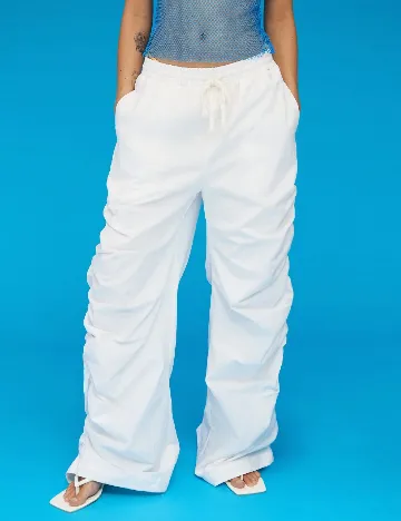 Pantaloni Courez, alb