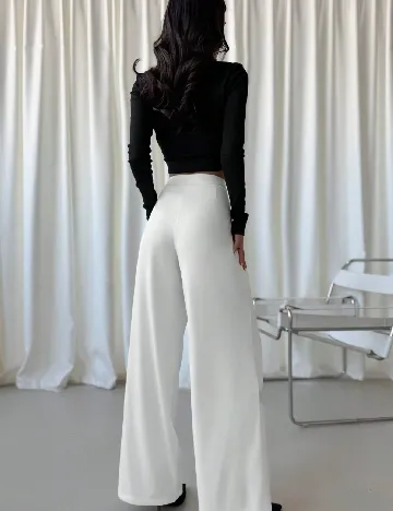 Pantaloni SHEIN, alb