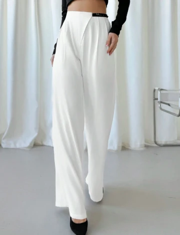 Pantaloni SHEIN, alb