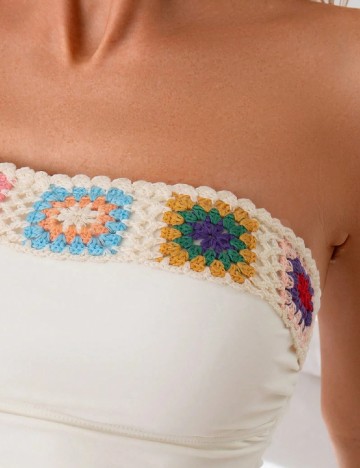 Costum de baie SHEIN, ecru