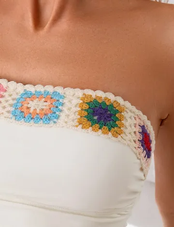 Costum de baie SHEIN, ecru