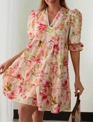 Rochie scurta SHEIN, floral print