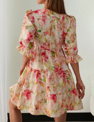 Rochie scurta SHEIN, floral print