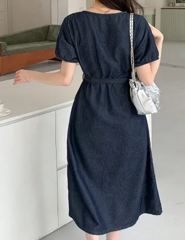 Rochie medie Dazy, bleumarin