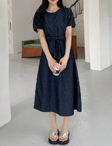Rochie medie Dazy, bleumarin
