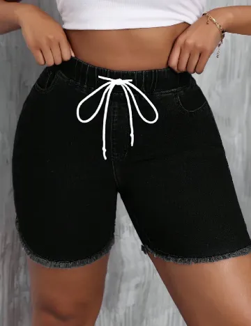 Pantaloni scurti SHEIN CURVE, negru