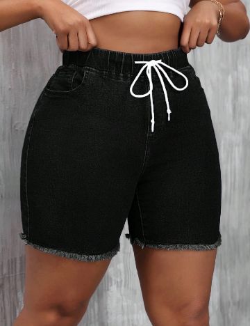 Pantaloni scurti SHEIN CURVE, negru