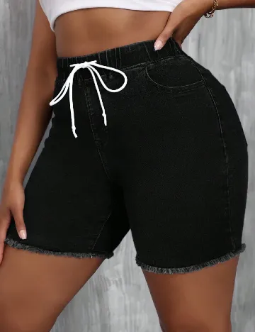 Pantaloni scurti SHEIN CURVE, negru