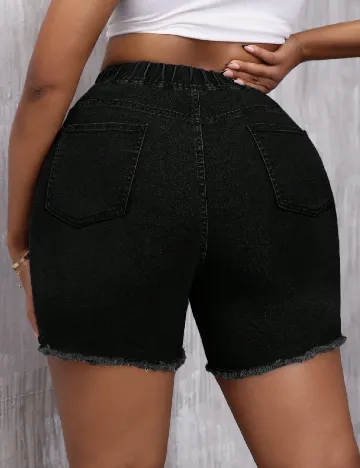 Pantaloni scurti SHEIN CURVE, negru