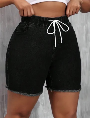 Pantaloni scurti SHEIN CURVE, negru