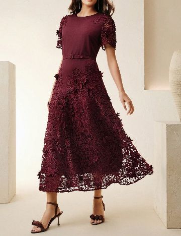 Rochie lunga Anewsta, visiniu