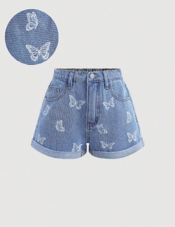 Pantaloni scurti Shein Kids, albastru