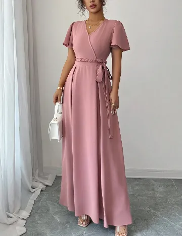 Rochie lunga SHEIN, roz pudra