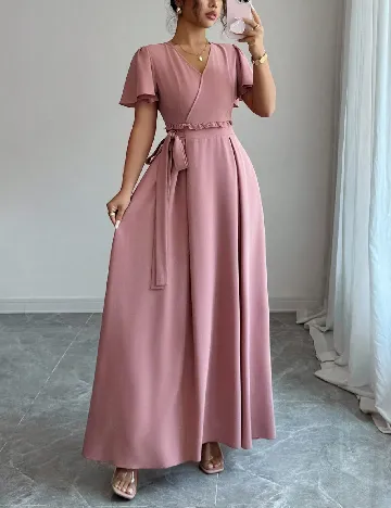 Rochie lunga SHEIN, roz pudra