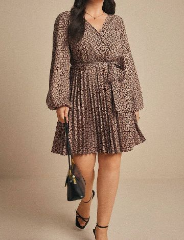 Rochie scurta SHEIN CURVE, maro