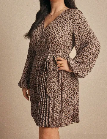 Rochie scurta SHEIN CURVE, maro