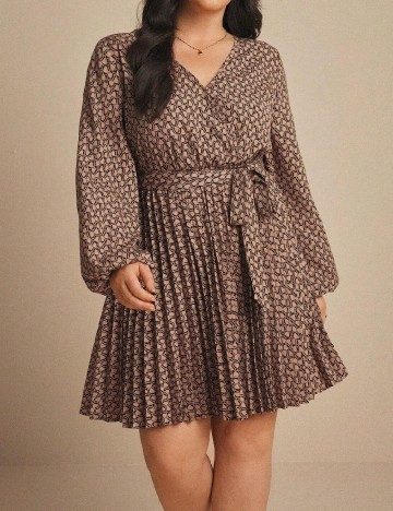 Rochie scurta SHEIN CURVE, maro