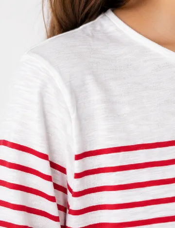 Bluza Zara, alb/rosu