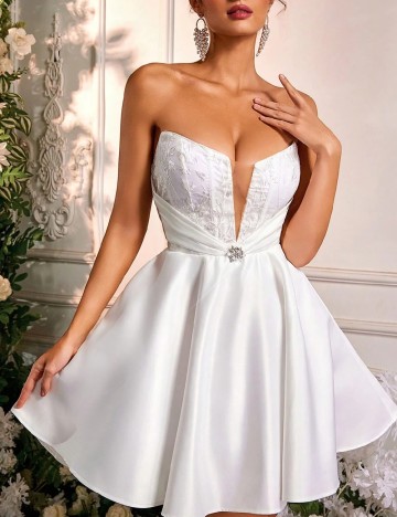 Rochie scurta SHEIN, alb