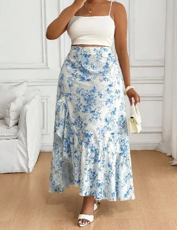 Fusta SHEIN CURVE, floral print