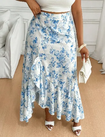 Fusta SHEIN CURVE, floral print