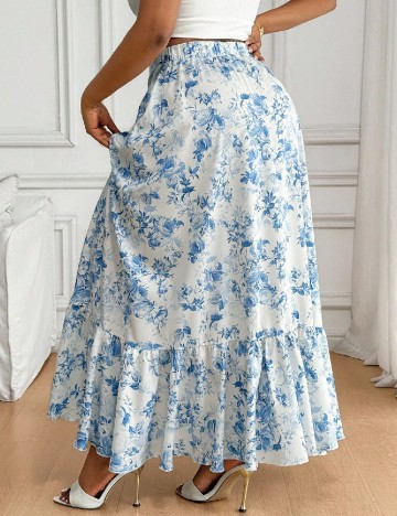 Fusta SHEIN CURVE, floral print