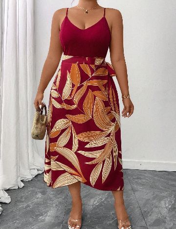 Rochie medie SHEIN CURVE, rosu