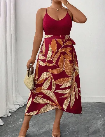 Rochie medie SHEIN CURVE, rosu