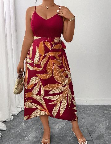 Rochie medie SHEIN CURVE, rosu