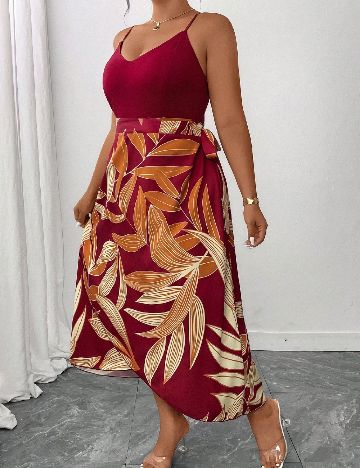 Rochie medie SHEIN CURVE, rosu