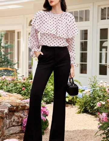 Bluza SHEIN, roz/negru