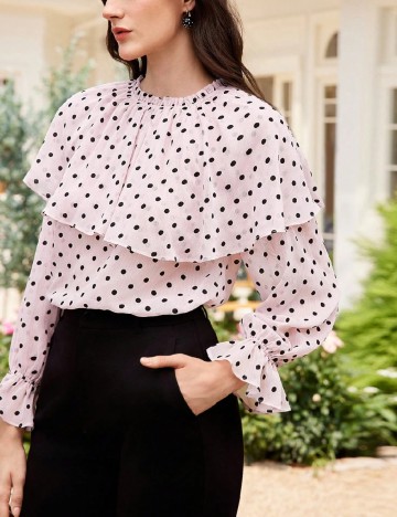 Bluza SHEIN, roz/negru