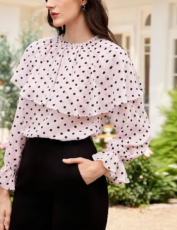 Bluza SHEIN, roz/negru