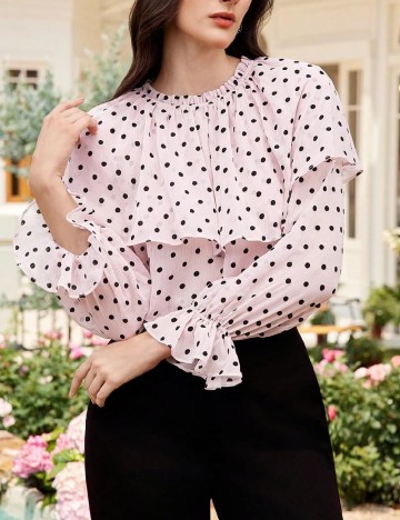 Bluza SHEIN, roz/negru